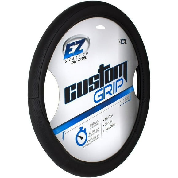 Custom Grip Black Perf Solid TPE Core Steering Wheel Cover