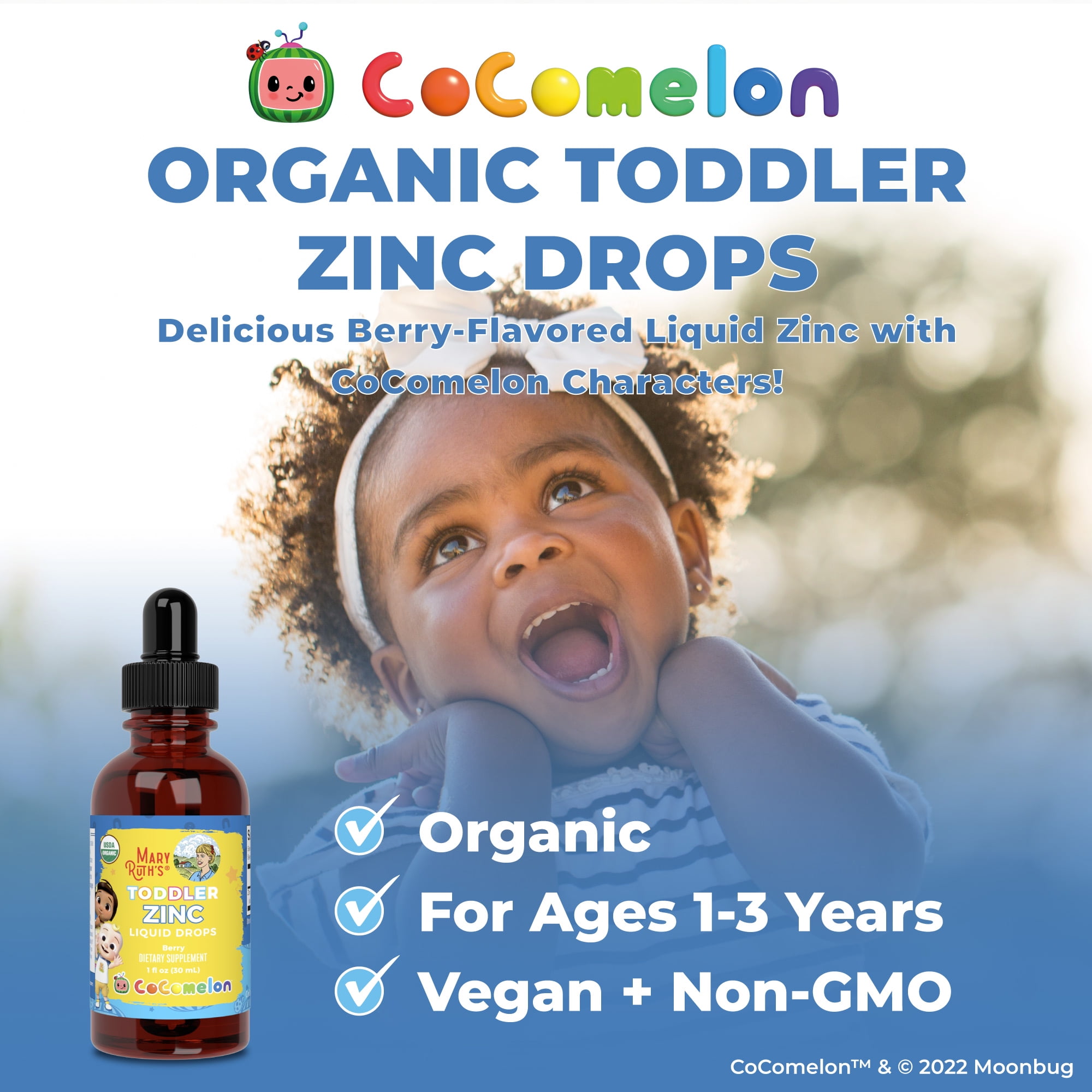 (3 pack) MaryRuth's Organic Toddler Liquid Ionic Zinc, 2 fl. oz.