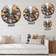 thumbnail image 4 of Designart "Urban composition I" Abstract Collages Oversized Wall Clock, 4 of 5