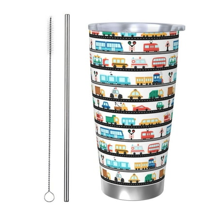 

Coaee Funny Transport for 20oz Insulated Kettle Water Bottle For Running Hiking Cycling Climbing Men S Woman Insulated Water Bottle-Straw Two-piece Set