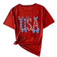 thumbnail image 6 of Htigea Independence Day T Shirt for Women USA Themed Crewneck Short Sleeve Shirts 4th of July Patriotic Tees Casual Loose Fit Summer Tops Z_Red,XL, 6 of 9