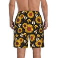 thumbnail image 3 of Naloa Sunflowers And Bww Men's Beach Shorts, Surfing shorts, Swim trunks, Quick Dry Swim Trunks for Surfing Beach Fun - Large, 3 of 9