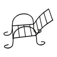 thumbnail image 1 of Estante Para Pollo Asado, Diseño De Silla De Playa, Estante A La Parrilla De Metal Para Herramienta De Barbacoa Vogacara OD014392-02, 1 of 6