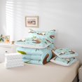 thumbnail image 4 of Sea Otter Comforter Set Full 7 Piece Ocean Life Marine Animal Bed in a Bag Nautical Coastal Bedding Set(1 Comforter,1 Fitted Sheet,1 Flat Sheet,2 Pillowcases,2 Throw Pillow Covers), 4 of 4