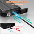 thumbnail image 3 of JTDD Solar Charger Power Bank, PD 18W Fast Charging 20000mAh Battery , Portable Solar Powered USB C Charger with Camping Flashlight Compass Carabiner for Cell Phone, 3 of 8
