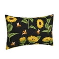 thumbnail image 2 of Daiia Bees and Sunflowers Bedding Waterproof Pillow Protector Zippered Queen – Bed Bug Proof Pillow Encasement-14"x20", 2 of 9