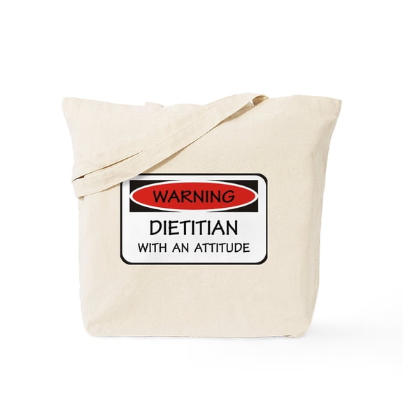 CafePress - Attitude Dietitian Tote Bag - Unisex Canvas Tote Bag, Beige, 1-Piece