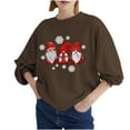 thumbnail image 2 of Pntutb Mujer Moda Suelta Manga Larga Cuello Redondo Blusa Navidad Impresión Camiseta tops Pntutb Pntutb-5103, 2 of 5