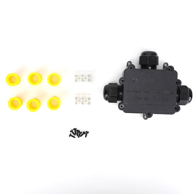 Junction Box, Fire And Flame Retardant Sun Protection Terminal Box Dustproof For Underwater Lights For Waterproof Equipment For Street Lights T Type