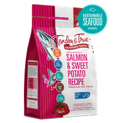 Angle View: Tender & True Salmon & Sweet Potato Recipe Dry Cat Food, 3 lb bag