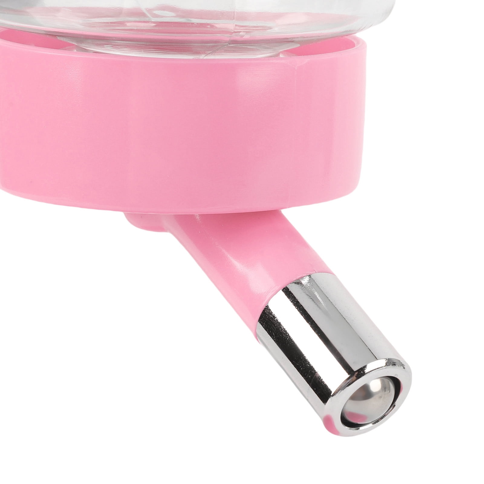 LAZIOEGR Pet Standing Water Dispenser, Height Adjustable 500ml (16.9 oz) Capacity Automatic Feeder for Puppy & Cat, Leakproof Removable Tank Design in Pink