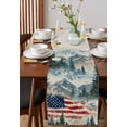 thumbnail image 4 of 4th of July Table Runner Cotton Linen 36 Inch Holiday Dresser Scarves, American Flag Forest Independence Day Tablerunner for Kitchen Coffee Dining Bedroom Living Room Dinner Scarf Décor 13''x36'', 4 of 9