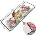 thumbnail image 2 of SKYSONIC 2'X6' Vintage Easter Chick Runner Rug with Rubber Backing, Pink Spring Flower Non Slip Entryway Rug Runner Washable Soft Area Rug Carpet for Hallway Bedroom Kitchen Decor, 2 of 6