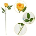 thumbnail image 7 of Liwnm Under $1 Champagne Roses Artificial Flowers Silk Flowers Realistic Faux Roses Bouquet Long Stem for Wedding Home Birthday Decoration for Decor Yellow, 7 of 7