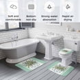thumbnail image 5 of Eucalyptus Green Bath Mat 3 Piece Bathroom Rug Set, Stripes Bottle Flower Cactus Plant Non Slip Bath Rug Contour Mat and Toilet Lid Cover, Absorbent Shower Mats Soft Bath Rugs and Mats Sets, 5 of 8