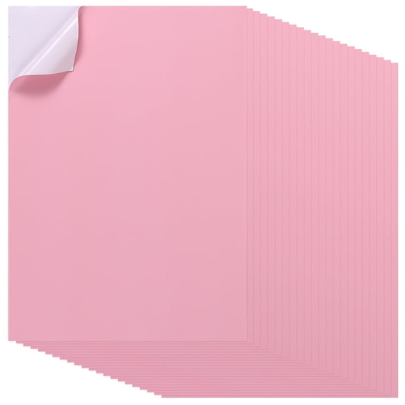 Uxcell 40Pcs Full Sheet Label Sticker Paper, A4 Shipping Labels Matte Colored Adhesive Printable Sticker Paper for Inkjet Laser Printer Printing, Pink
