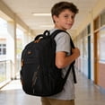 thumbnail image 4 of Large Capacity Solid Color Backpack for Students, Fashion Waterproof School Bag with Padded Straps, Durable Lightweight Bookbag for Daily Campus Commute, Perfect Back to School Gift, 4 of 4