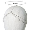 thumbnail image 5 of Eoperou Boho Style Head Chain Rhinestones Pendant Double Layer Elegant Headpiece Bling Bridal Forehead Chain Jewelry Gift Hair Accessory, 5 of 7