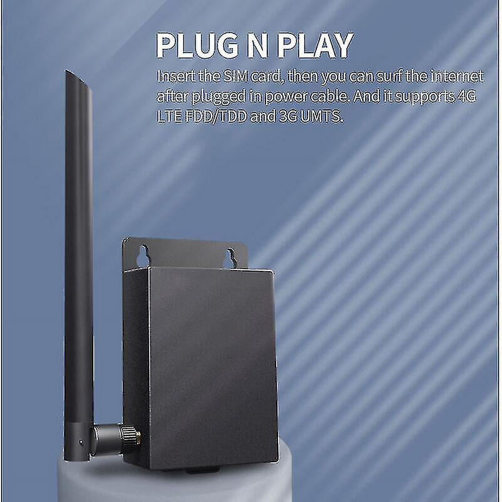 Waterproof Outdoor 4g Router With Sim Card Slot 5dbi Antenna Wall Router For Ipc Max 15 Devices High Security Eu Version Eu Version Black-ZZY
