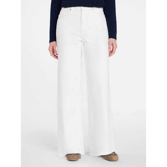 Time and Tru Women's Wide Leg Jeans, 31" Inseam, Sizes 0-22, 0L-22L