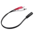 thumbnail image 2 of 3.5 mm stereo female 2 RCA male AV cable auxiliary audio adapter wire, 2 of 6