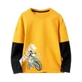 thumbnail image 3 of jiaxiM Boys Crewneck Sweatshirts Long Sleeve Cartoon Graphic Loose Fit Cotton Top for Boys Spring Fall Outdoor Sports School Daily Casual Weekend Street Matching Outfits, 3 of 9