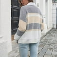 thumbnail image 6 of Fesfesfes Women Sweater Striped Loose Knit Cardigan Sweater Jacket Women Sweater Fall And Winter Plus Size $10, 6 of 6