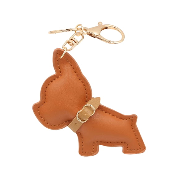 RUISINERY Puppy Dog Keychain Accessory PU Leather Dog Lover Keyring Backpack Decoration for Pet Lovers and Car Enthusiasts