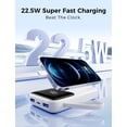 thumbnail image 4 of Power Bank, 15000mAh Portable Charger with Built in Cable, 22.5W Fast Charging, 6 Outputs, Slim Travel Essential Battery Pack with LED Display, Compatible with iPhone 17/16/15/14/13, Samsung, iPad, 4 of 9