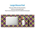 thumbnail image 5 of Rocae Mardi Gras Plaid for Gaming Mouse Pad, Mouse Pad Large, Office Computer Keyboard Mousepad, Keyboard and Mouse Pad with Stitched Edges,31.5 x 11.8 in, 5 of 5