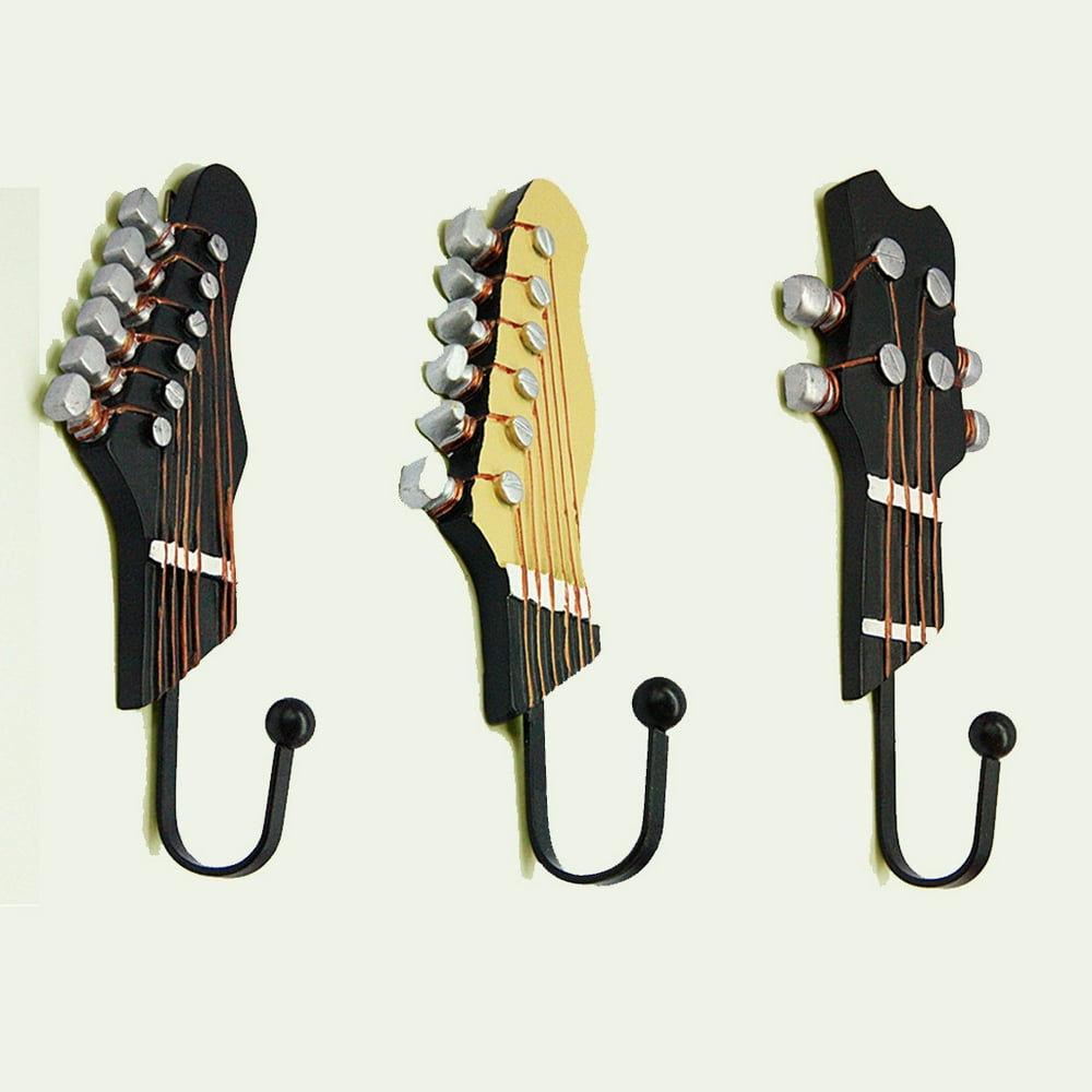 Classical Guitar Shaped Decorative Hooks Rack Hangers Resin Hooks Wall
