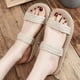 thumbnail image 5 of Detalle de tejido, sandalias deslizantes de doble correa, zapatos de mujer, chanclas de verano, sandalias de playa, zapatillas de fondo plano Wmkox8yii  ytu8677, 5 of 9