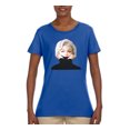 thumbnail image 2 of Wild Bobby, Hip Marilyn Monroe Portrait Classic Beauty Pose, Famous People, Women Graphic Tee, Royal, 3X-Large, 2 of 4