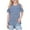 E010-Blue, variant on hengsof Girls Summer Fashion Striped Printed Short Sleeve Cotton T-Shirt Children Sweet Casual Pullover Crew Neck Casual Top