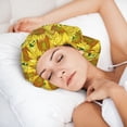 thumbnail image 6 of Yiaed Floral Sunflowers Print Satin Bonnet Silk Bonnet Hair Bonnet for Sleeping Hair Bonnets, 6 of 6