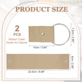 thumbnail image 2 of 2 Pcs Towel Ring Holder with Loop, Kitchen Bathroom Dish Towels Holder Leather Wall Hook Oven Door Hanger for Home, Khaki, 2 of 7