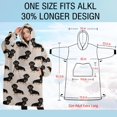 thumbnail image 4 of Oversized Wearable Blanket Hoodie,Cute Dachshund Sherpa Blanket Hoodie with Super Pockets,Super Warm Fuzzy Pullover for Women & Men, 4 of 6