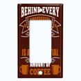thumbnail image 2 of Metal Light Switch Wall Plate Outlet Cover (Behind Every Successful Person Coffee Brown Cup - Single Rocker), 2 of 2