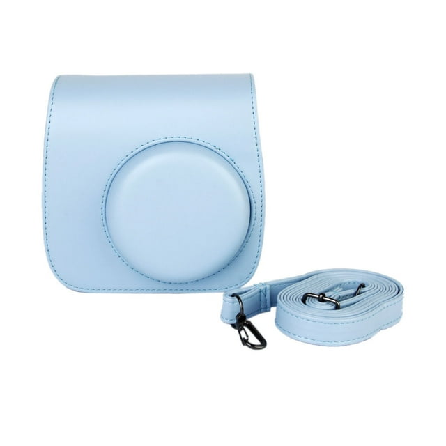 Correa de hombro para bolsa de cámara de cuero PU para Fuji azul shamjiam Estuche para la camara