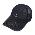 thumbnail image 2 of Sombrero de visera con ventilador para adultos, sombrero de visera para acampar, escalar, mochilero, 2 of 8
