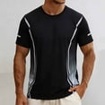 thumbnail image 2 of Men's Ultra-Soft Viscose Bamboo Cotton Cooling T-Shirt, Crew Neck Short Sleeve Casual Lounge Dressy Undershirt Tee Big and Tall Size M-5XL Black, 2 of 6