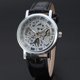 thumbnail image 2 of Reloj mecánico automático para mujer, resistente al agua, elegante, plateado y negro, con diseño de glamour, 2 of 2