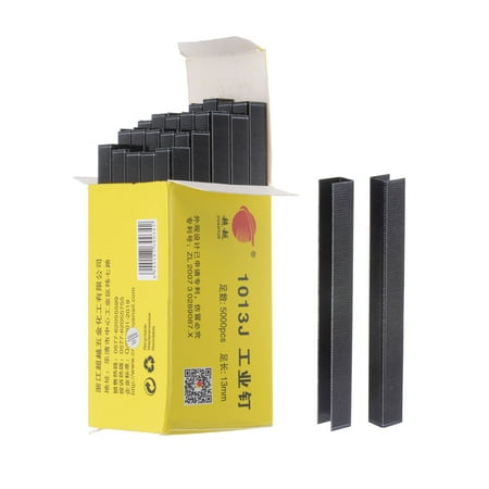 

Uxcell 5000pcs 1006J 20Ga 3/7-inch Crown 1/4-inch Staples U-Shaped Galvanized Brad Nails with Storage Box Black