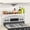 White, variant on Spice Rack Shelf for Kitchen Stove, Adjustable 27 to 33 Inch Spice Rack Organizer, 4 Level Adjustable Height Stove Top Shelf for Kitchen, Over the Stove Shelf for Curved Stove, Black