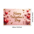 thumbnail image 3 of Valentine's Day Banner Heart Balloons Pink Roses Gift Box Backdrop Party Supplies Photography Props Romantic Decorations Festive Décor Background, 3 of 4