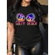 thumbnail image 1 of Camiseta de verano para mujer con Cuello RedondoStylish Casual Top with a Round Neck And Short Sleeves Featuring a Beautiful Beach Letter Print for Black Women.Father's Day, Mother's Day, New Year,, 1 of 7