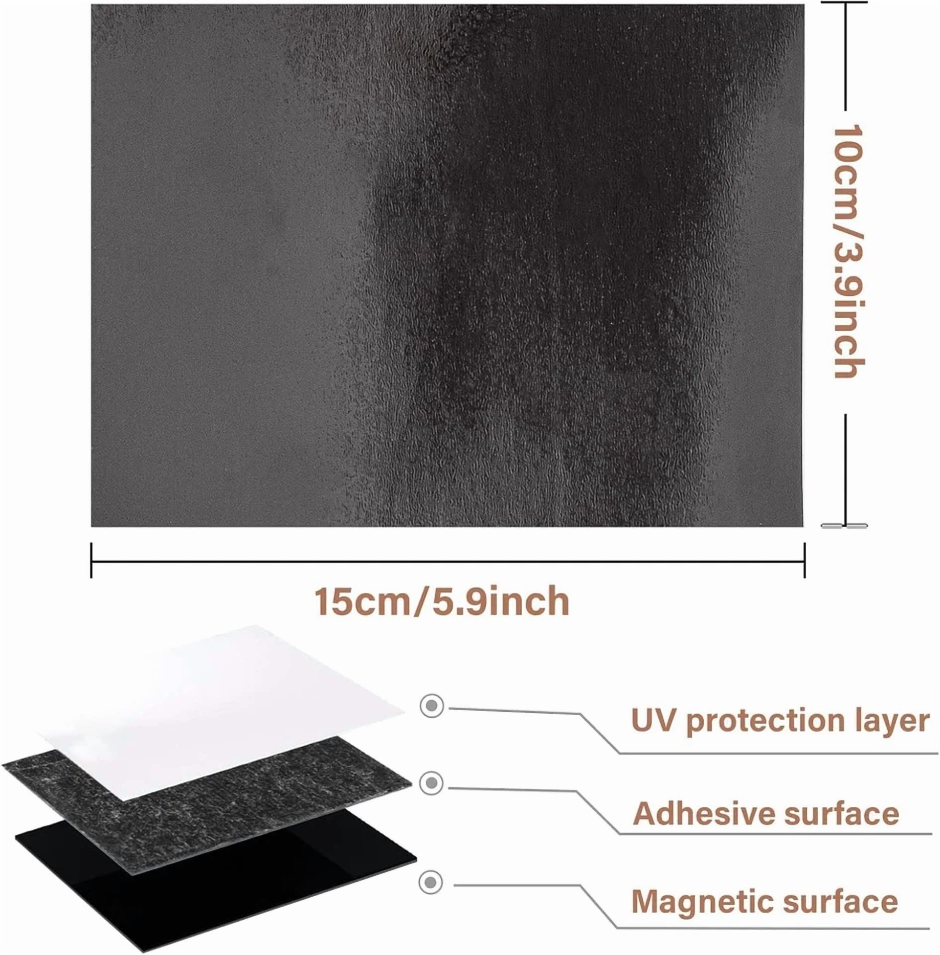 10X Flexible Sticky Magnet Sheets Self-Adhesive Cuttable Magnetic Paper Fridge