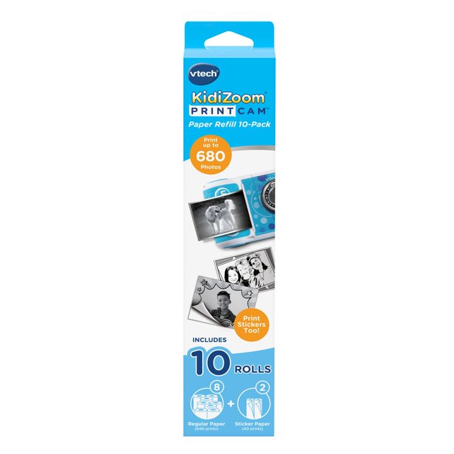 Recambio de papel VTech KidiZoom PrintCam, paquete de 10 unidades, color blanco