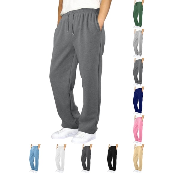 Kids Sweatpants Children's Winter Solid Color Elastic Waist With Side Pockets Slim Sports Sweatpants Long Pants For Kids Dark Blue 6-7Years