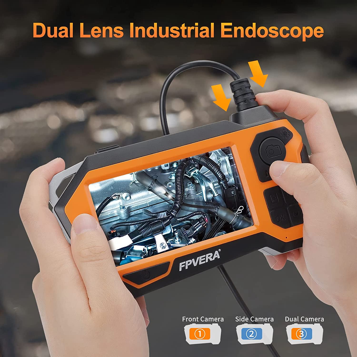 LiteBee Industrial Scope Borescope, 1080P Dual Lens Inspection Camera with Light 16.5ft Drain Snake IP68 Waterproof Sewer Camera for Home Wall Duct Pipe Plumbing